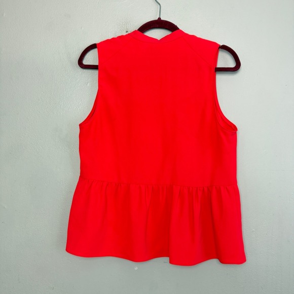 Amanda Uprichard Sleeveless Rylee Peplum Red Top size M - Picture 7 of 8